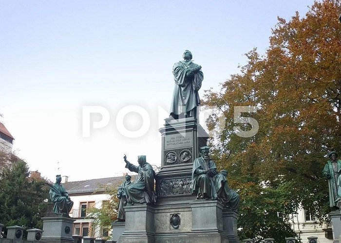 Luther Memorial Monument of Martin Luther in Worms, Germ... | Stock Video | Pond5 photo