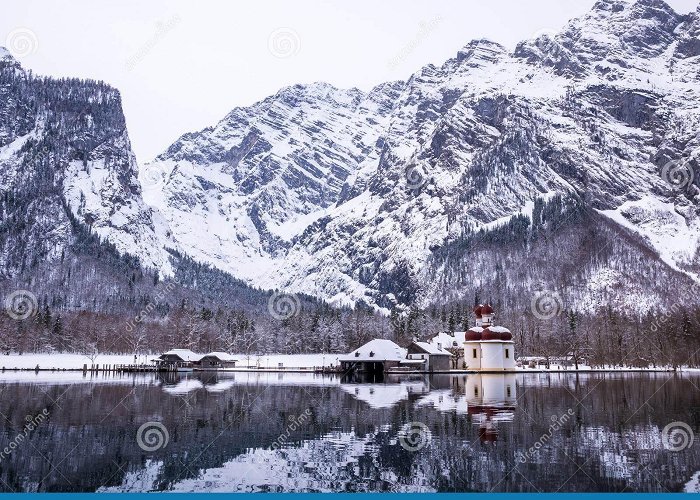 Saint Bartholomä Panoramic Landscape View of Scenic Mountain Scenery with Church ... photo