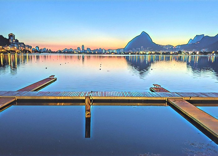 Rodrigo de Freitas Lake Lagoa Rodrigo de Freitas: An Upscale Lakefront District In Rio de ... photo