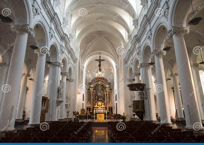 Saint Bartholomew's Church Interior of Saint Bartholomew Church in LiÃ¨ge Stock Image - Image ... photo