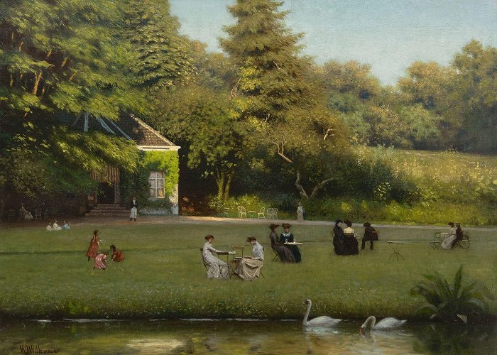 Park Sonsbeek Willem Jan Willemsen | Paintings prev. for Sale | Drinking tea in ... photo