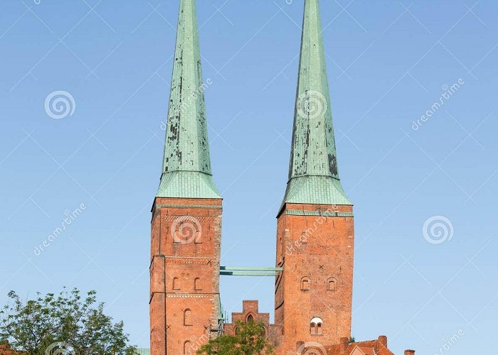 Dom View on the Two Steeples of the LÃ¼becker Dom Germany Stock Photo ... photo