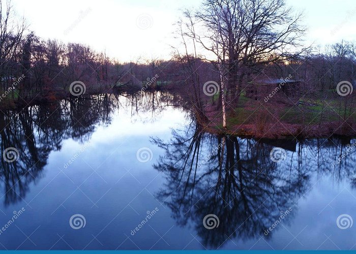 Voorveldse Polder Morning Light on a Lake in Voorveldse Polder City Park, Utrecht ... photo