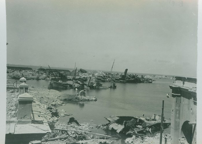 Port of Civitavecchia Heavy war damage at port in Civitavecchia, Italy, 1944 | The ... photo