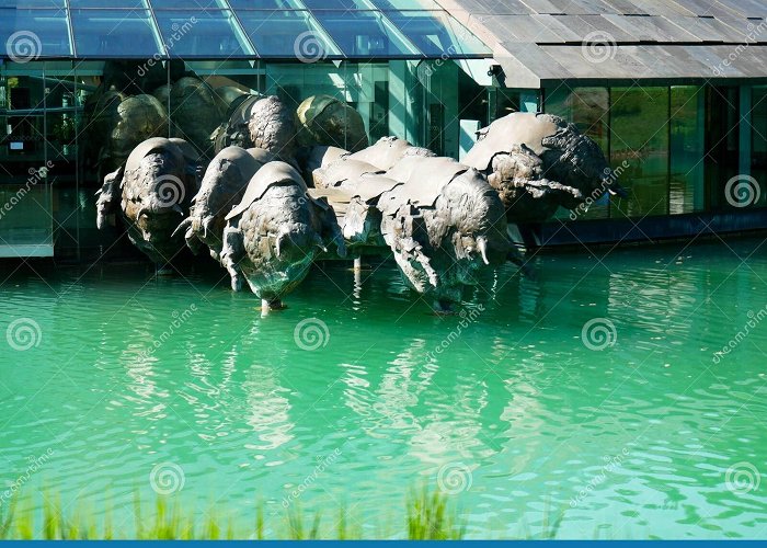 Red Bull Headquarters Fuschl am See/Austria - June 2 2019: Bronze Sculpture at Red Bull ... photo