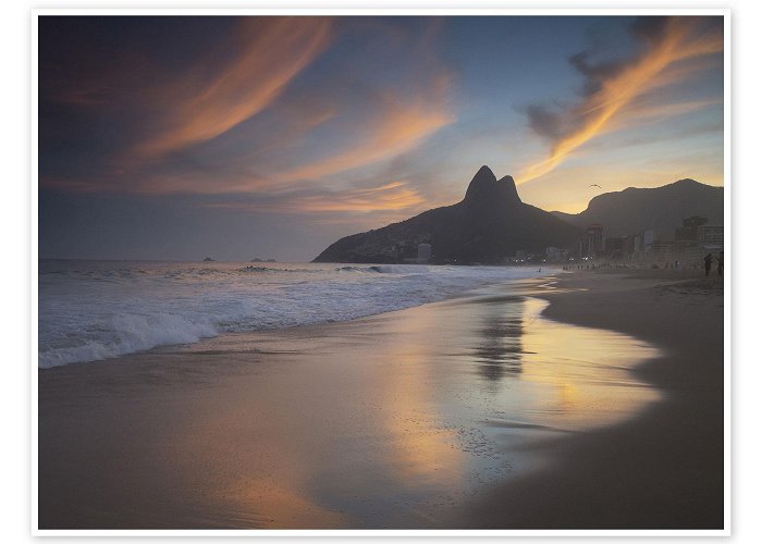 Arpoador Beach Ipanema beach sunset in Rio de Janeiro, Brazil. print by Alex ... photo