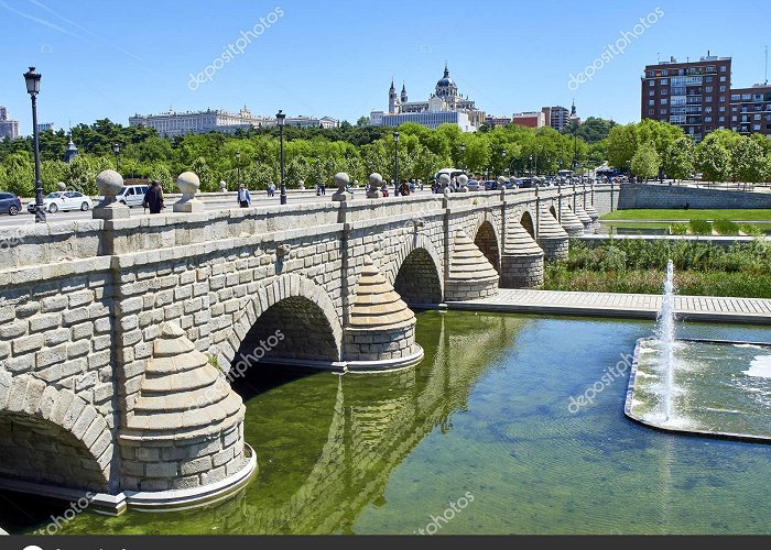 Puente de Segovia Madrid Spain May 2018 Puente Segovia Bridge Crossing Gardens ... photo