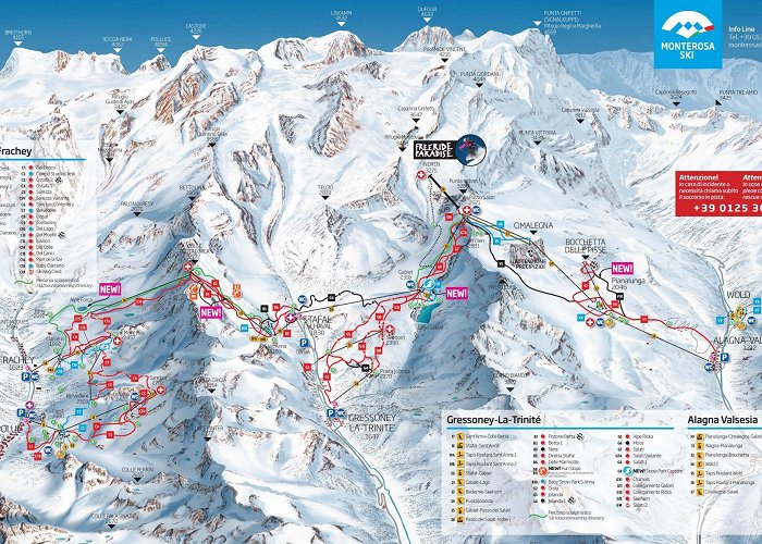 Alpe Mandria The Monterosa Ski is one of the largest ski domain on Italian Alps photo