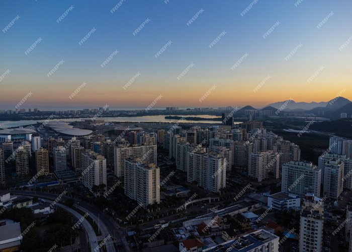 Tijuca Lake Premium Photo | Aerial view of jacarepagua lagoon in rio de ... photo