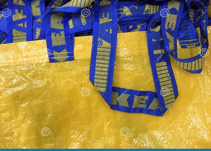 IKEA Netherlands IKEA logo on a yellow bag. editorial photo. Image of letters ... photo