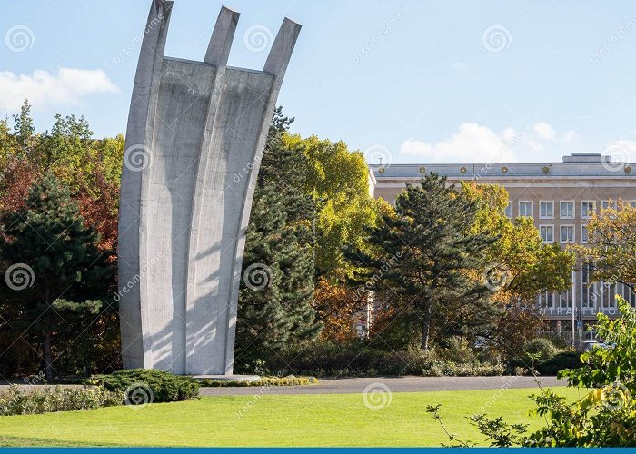 Platz der Luftbrücke with Berlin Airlift Monument Berlin Airlift Memorial Near Former Tempelhof Airport at Platz Der ... photo