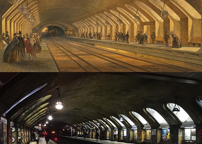 Baker Street Tube Station It hasn't changed much in 157 years, aside from the platform ... photo