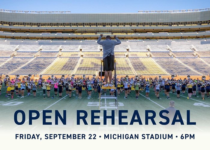 Michigan Stadium Michigan Marching Band Open Stadium Rehearsal - University of ... photo