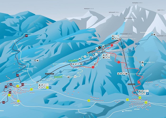 Nockspitzbahn Trail map Muttereralm – Mutters/Götzens photo