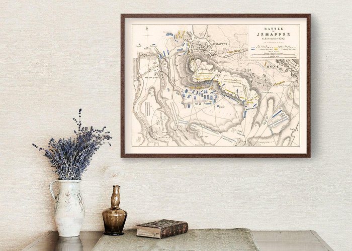 Jemappes Vintage Map of the Battle of Jemappes, 1792 by Ted's Vintage Art photo