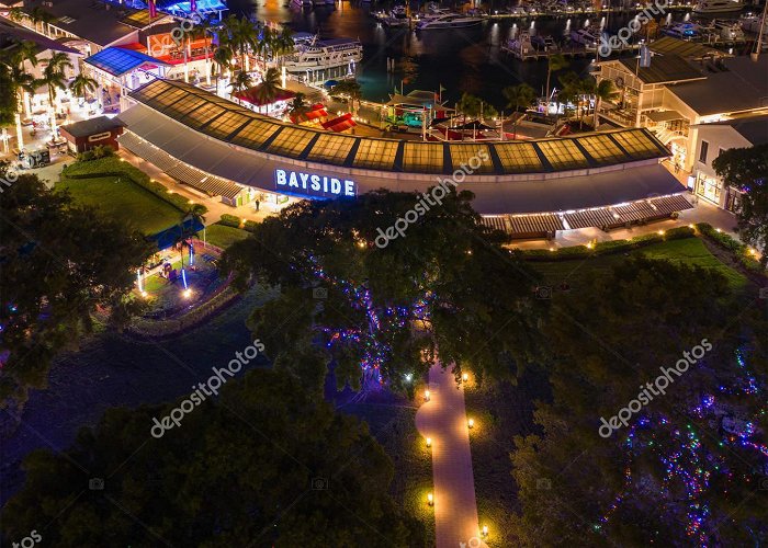 Bayside Marketplace Aerial Night Image Bayside Marketplace Miami — Stock Editorial ... photo