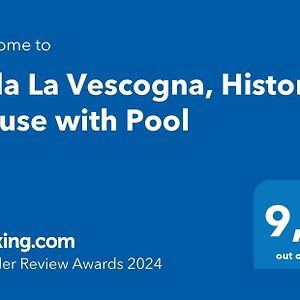 Villa La Vescogna, Historic House with Pool Calco  Exterior photo